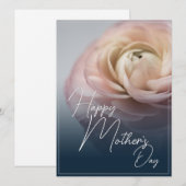 Frohen Muttertag mit großer rosa Rose (Vorne/Hinten)