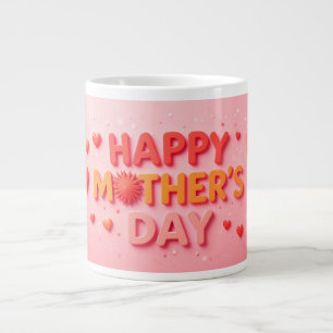 Frohen Muttertag mit Herzen Jumbo-Tasse