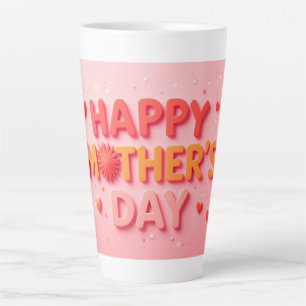 Frohen Muttertag mit Herzen Milchtasse