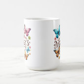 Frohen Muttertag mit Schmetterlingen Clipart Kaffeetasse (Mittel)
