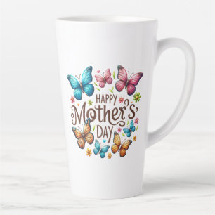 Frohen Muttertag mit Schmetterlingen Clipart Milchtasse