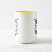 Frohen Muttertag mit Schmetterlingen Clipart Tasse (Zentrum)
