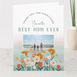 Frohen Muttertag Moderne beste Mutter Florales Fot Karte