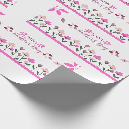 Frohen Muttertag Multifarben-Design Geschenkpapier (Ecke)