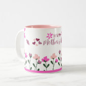 Frohen Muttertag Multifarben-Design Zweifarbige Tasse (Vorderseite Links)