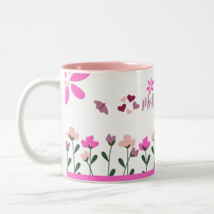 Frohen Muttertag Multifarben-Design Zweifarbige Tasse