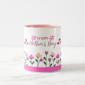 Frohen Muttertag Multifarben-Design Zweifarbige Tasse (Mittel)
