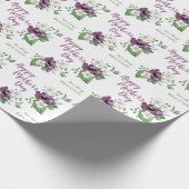 Frohen Muttertag - Personalisierte Wasserfarbe Flo Geschenkpapier (Ecke)