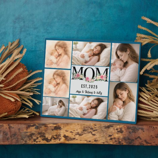 Frohen Muttertag | Personalisiertes Foto Fotoplatte (Seite)