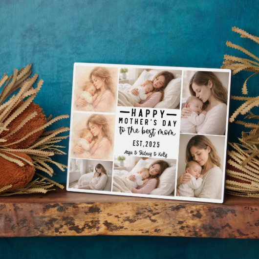 Frohen Muttertag | Personalisiertes Foto Fotoplatte (Seite)