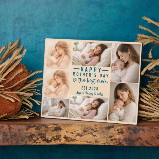 Frohen Muttertag | Personalisiertes Foto Fotoplatte (Seite)