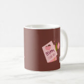 Frohen Muttertag - rosa Herzen Kaffeetasse (VorderseiteRechts)