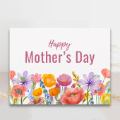 Frohen Muttertag Rosa Lila Blüten Feiertagspostkarte