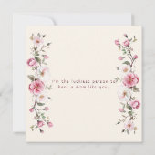 Frohen Muttertag rosa Rosen Blaue Vogel Karte (Rückseite)