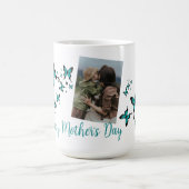 Frohen Muttertag Schmetterling Süßes Foto  Kaffeetasse (Mittel)