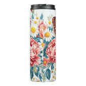Frohen Muttertag Schmetterlinge & Blumen Thermosbecher (Rückseite)