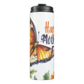 Frohen Muttertag Schmetterlinge & Blumen Thermosbecher (Vorderseite)