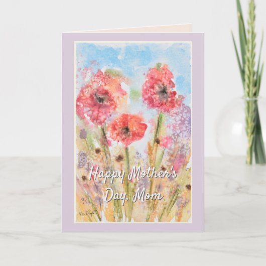 Frohen Muttertag Schöne Blumen Karte (Vorderseite)