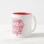 Frohen Muttertag schöne Gestaltung Zweifarbige Tasse (VorderseiteRechts)