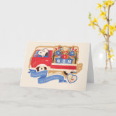 Frohen Muttertag | Snoopy Delivery Karte (Gelbe Blume)