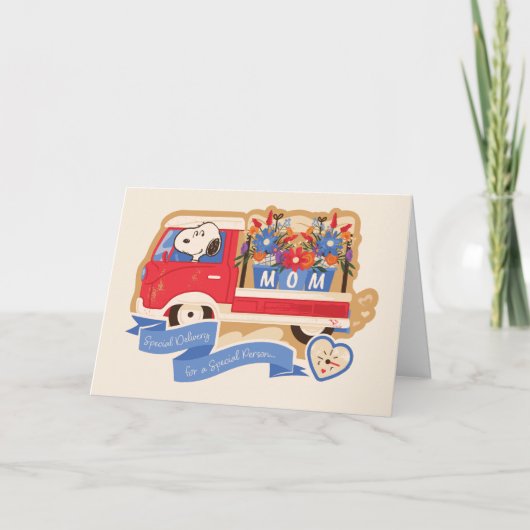 Frohen Muttertag | Snoopy Delivery Karte (Vorderseite)