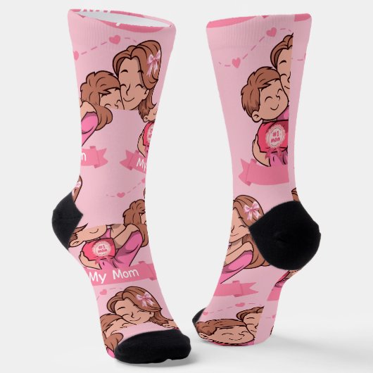 Frohen Muttertag Socken (Gewinkelt)