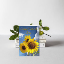 Frohen Muttertag Sonnenblumen-Trio-Zitat Feiertagskarte