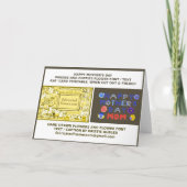 Frohen Muttertag Stiefmütterchen Und Mohn Schrift  Karte (Rückseite)