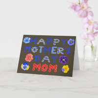 Frohen Muttertag Stiefmütterchen Und Mohn Schrift