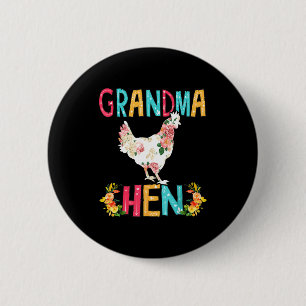 Frohen Muttertag stolze Oma floral Huhn er Button