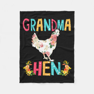 Frohen Muttertag stolze Oma floral Huhn er Fleecedecke