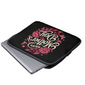 Frohen Muttertag, süße Blumen-Mama Laptopschutzhülle (Vorne Knopf)