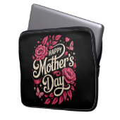 Frohen Muttertag, süße Blumen-Mama Laptopschutzhülle (Vorderseite Links)