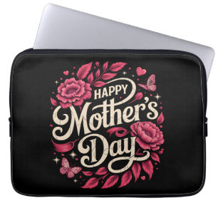 Frohen Muttertag, süße Blumen-Mama Laptopschutzhülle