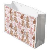 Frohen Muttertag Süßer Bär & Hase Große Geschenktüte (Vorderseite Schrägansicht)