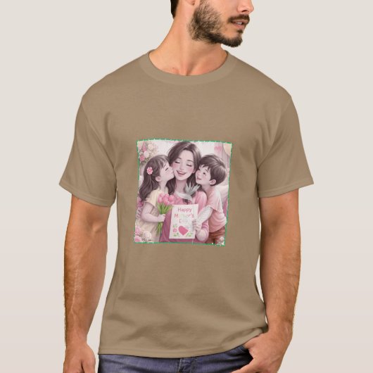 FROHEN MUTTERTAG T-Shirt (Vorderseite)