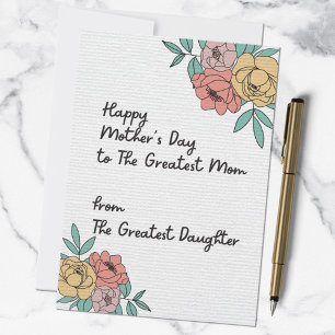 Frohen Muttertag Toll Mutti Florale Pastell Blumen Karte