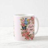 Frohen Muttertag Vintage-Rosen Kaffeetasse (VorderseiteRechts)