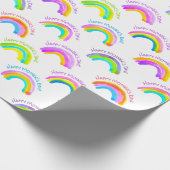 Frohen Muttertag Wasserfarbe Regenbogen Muster Geschenkpapier (Ecke)