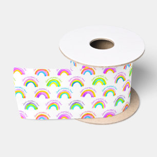 Frohen Muttertag Wasserfarbe Regenbogen Muster Satinband