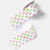 Frohen Muttertag Wasserfarbe Regenbogen Muster Satinband (Rückseite)