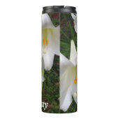 Frohen Muttertag Weiße Lilie- Thermosbecher (Rückseite)