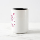 Frohen Muttertag Zweifarbige Tasse (Mittel)