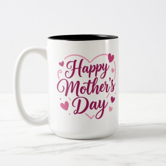 Frohen Muttertag Zweifarbige Tasse (Links)