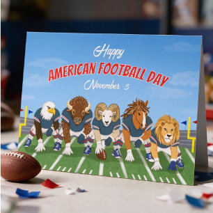 Frohen Nationalen Amerikanischen Fußballs Tag mit Karte