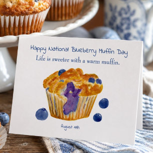 Frohen Nationalen Blaubeermuffintag Karte