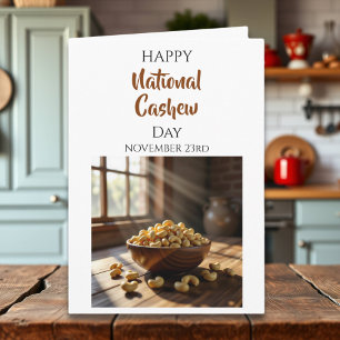 Frohen Nationalen Cashewnuss-Tag   23. November Karte