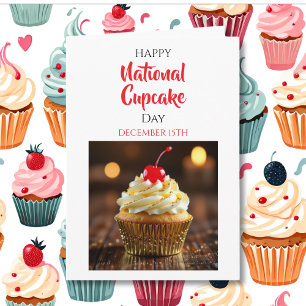 Frohen Nationalen Cupcake-Tag 15. Dezember Karte