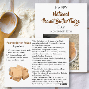 Frohen Nationalen Erdnussbutter-Fudge-Tag 20. No Postkarte