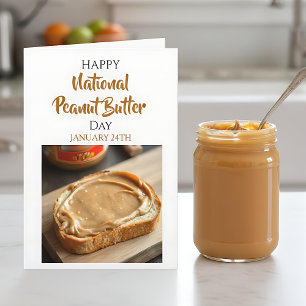Frohen Nationalen Erdnussbuttertag 24. Januar Karte